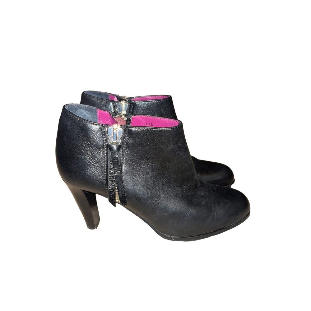 Coach Joice black zipper Bootie heels size 7.5 - Picture 4 of 11